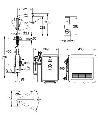 Baterie bucatarie cu filtru apa Grohe Blue-31347DC1