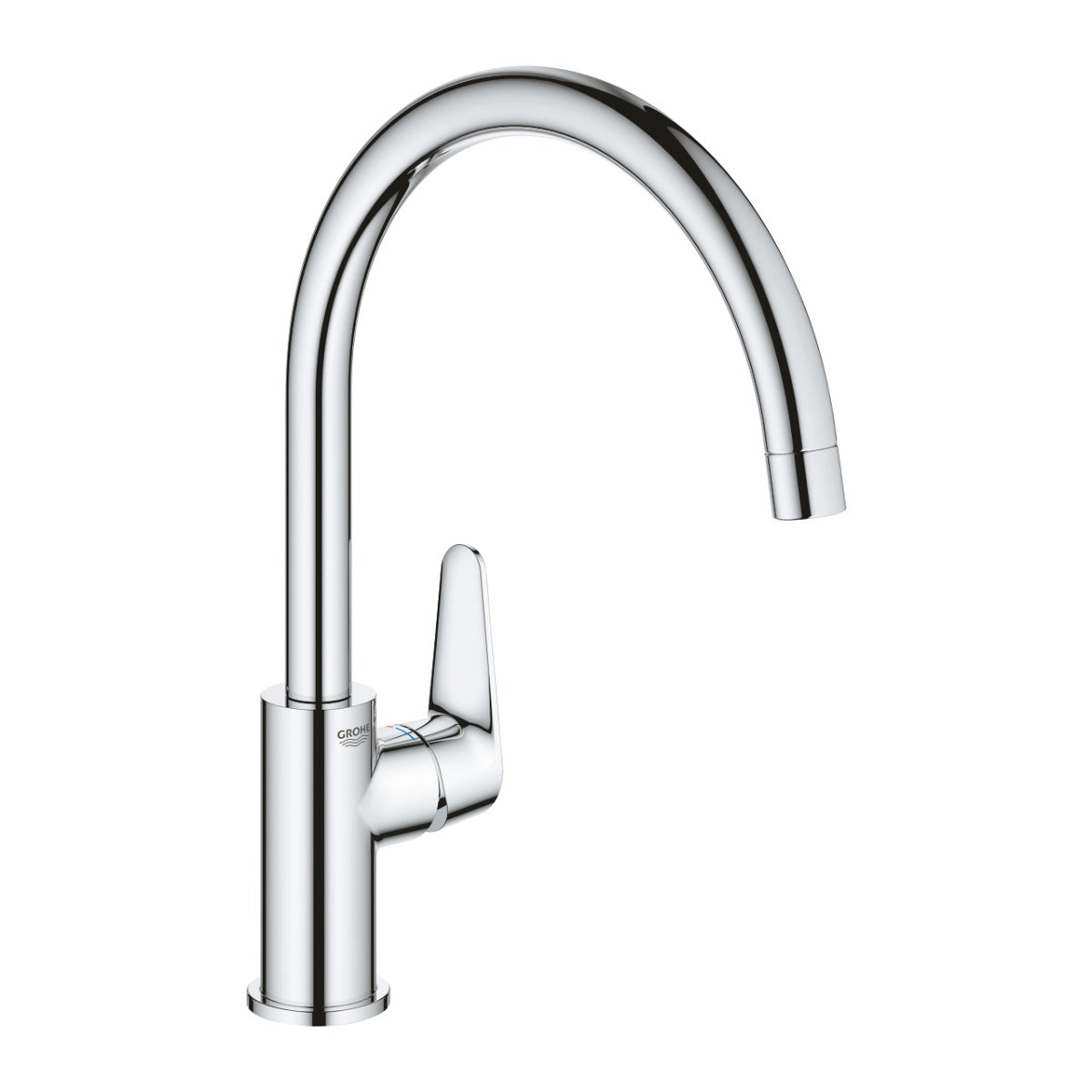 Baterie de bucatarie Grohe BauCurve, 3/8'', tip C, pivotanta, cartus ceramic, crom - 31536001