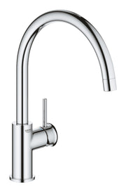 Baterie de bucatarie Grohe Start Classic, 3/8'' pipa inalta, pivotanta, cartus ceramic, monocomanda, crom - 31553001