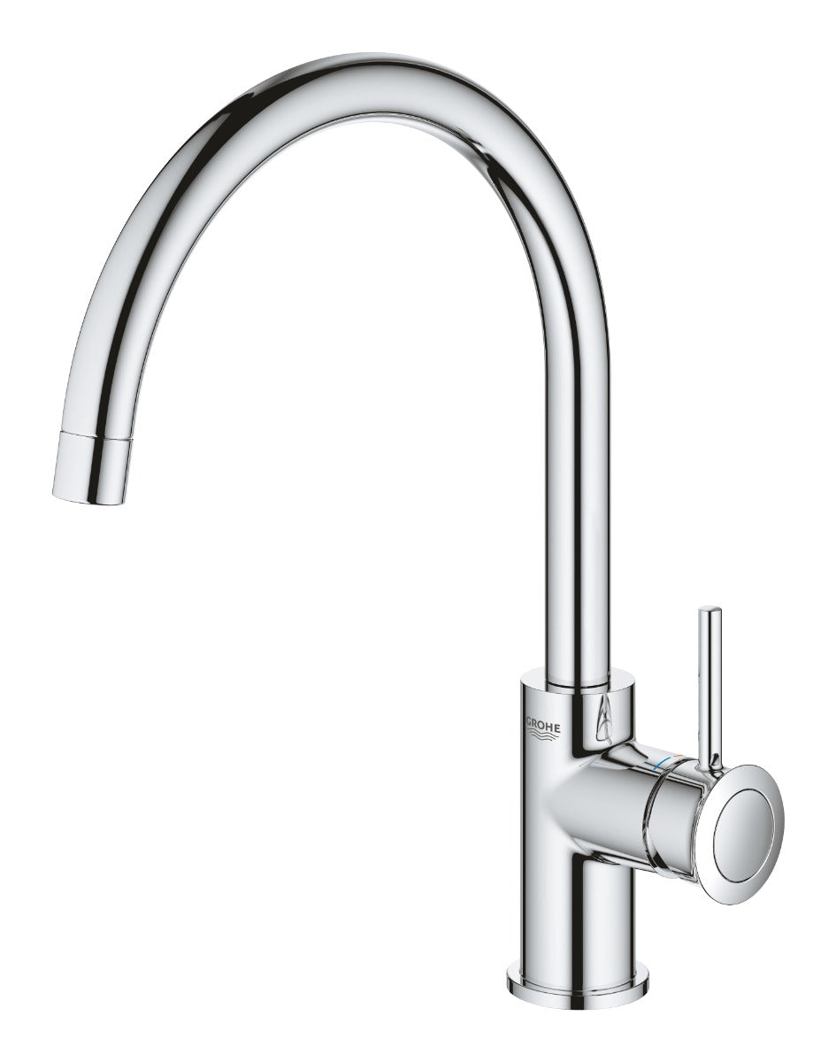 Baterie de bucatarie Grohe Start Classic, 3/8'' pipa inalta, pivotanta, cartus ceramic, monocomanda, crom - 31553001
