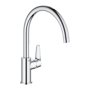 Baterie bucatarie Grohe Start Curve, cartus ceramic, pipa inalta, pivotanta, aerator, crom-31554001