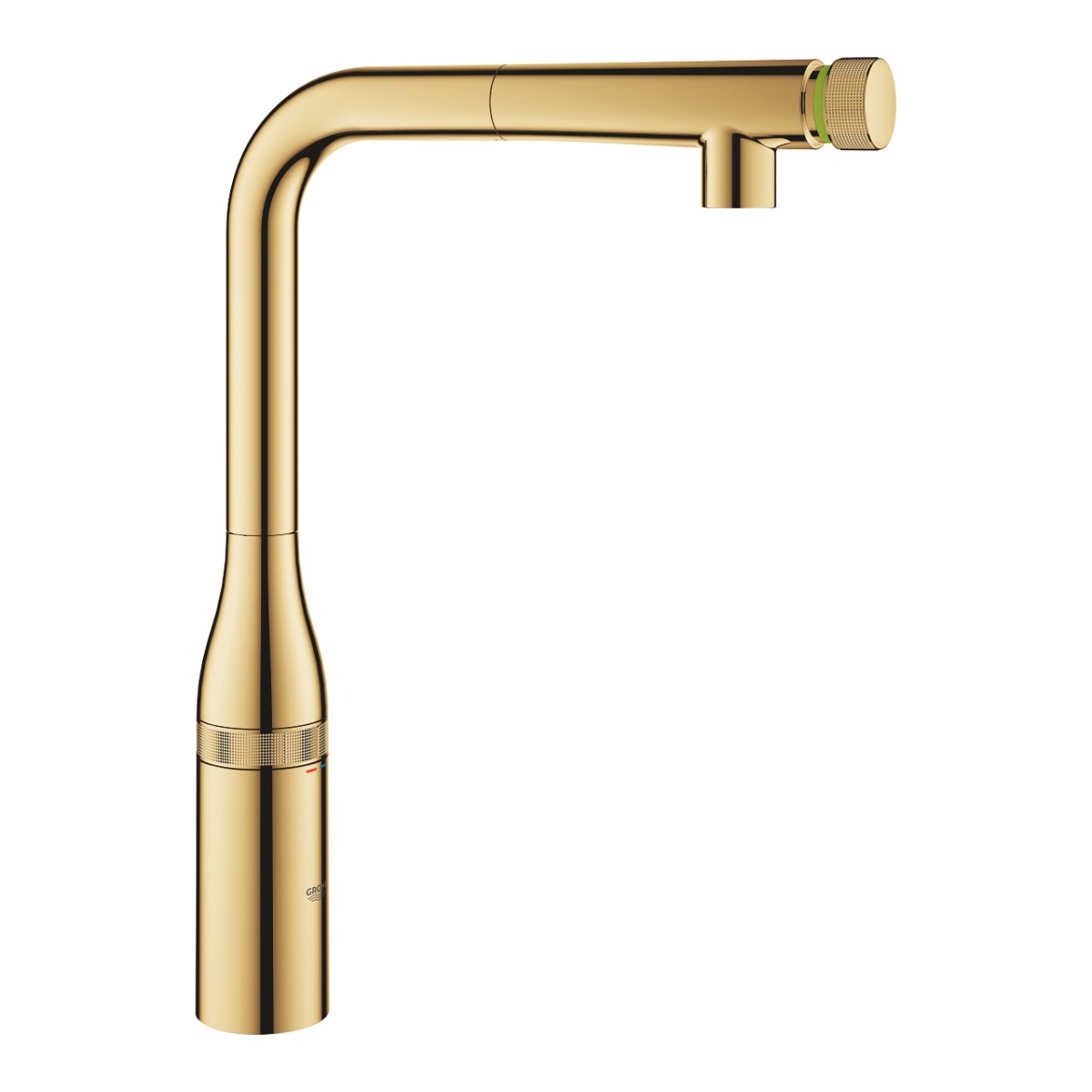 Baterie de bucatarie Grohe Essence Smartcontrol, 3/8'', pipa inalta, dus extractabil, pivotanta, cool sunrise - 31615GL0