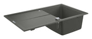 Chiuveta Quartz composite Grohe, reversibila, montare pe blat, evacuare automata, Kit montaj si evacuare, Antracit, - 31640AT0