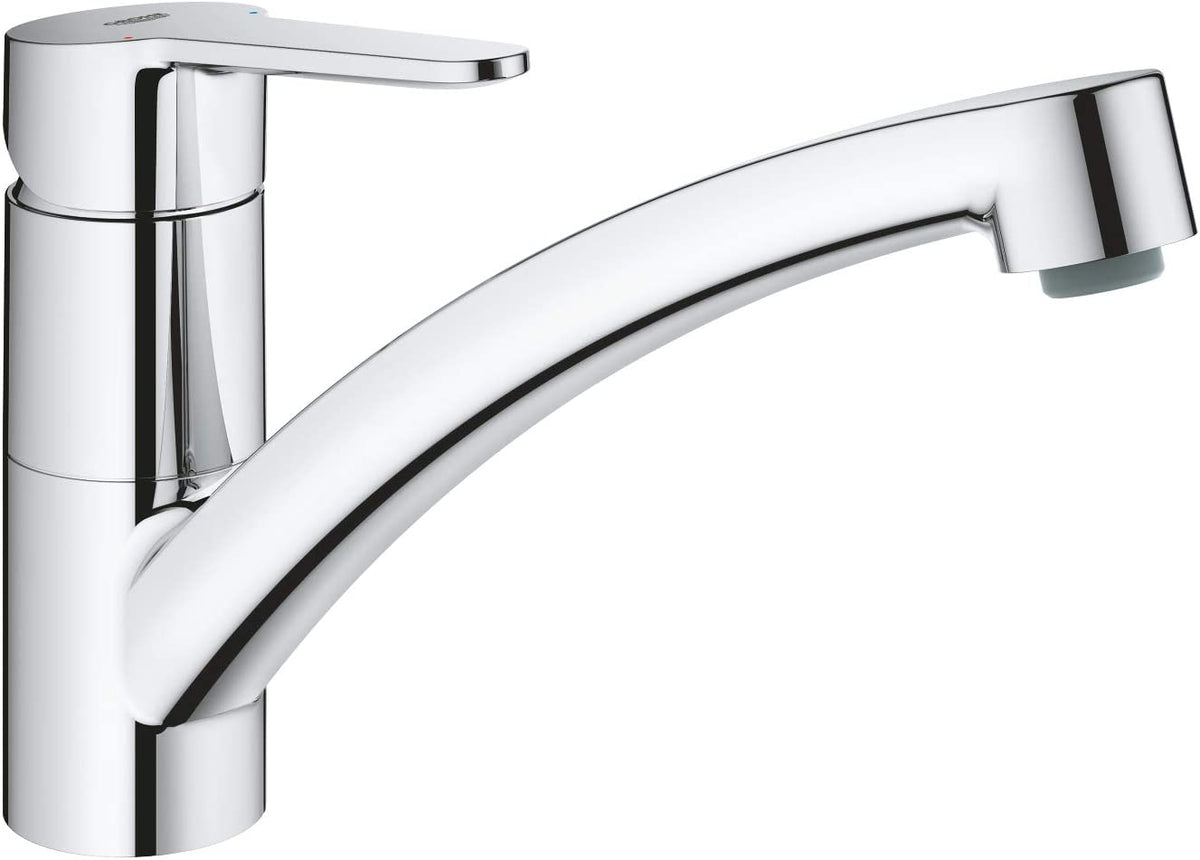 Baterie bucatarie Grohe StartEco, pipa joasa,crom, furtunuri flexibile-31685000
