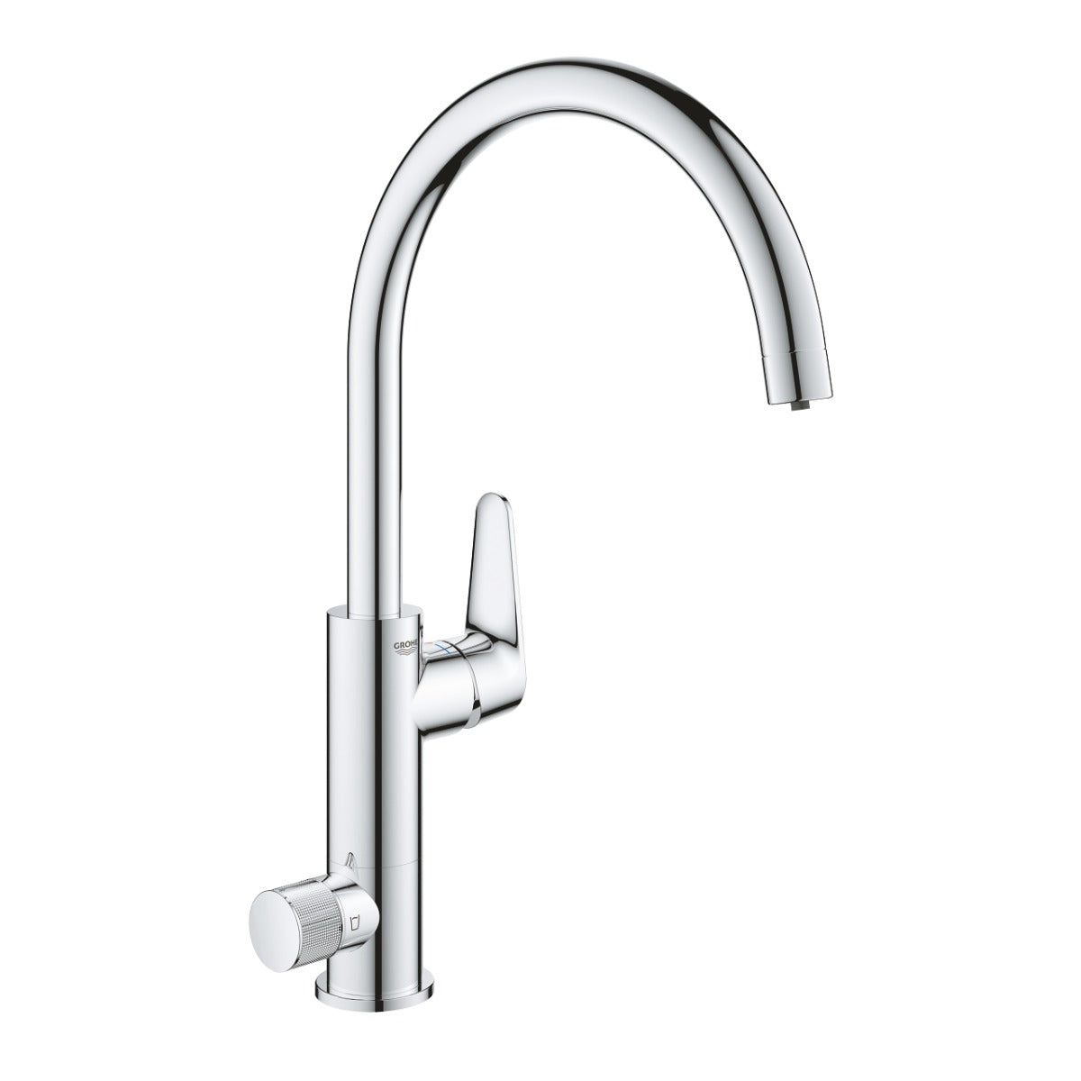 Baterie de bucatarie Grohe BauCurve Blue Pure,  monocomanda, pipa inalta, fara filtru, crom - 31723000