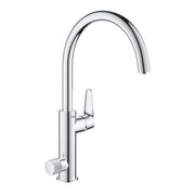 Baterie de bucatarie Grohe BauCurve Blue Pure,  monocomanda, pipa inalta, fara filtru, crom - 31723000