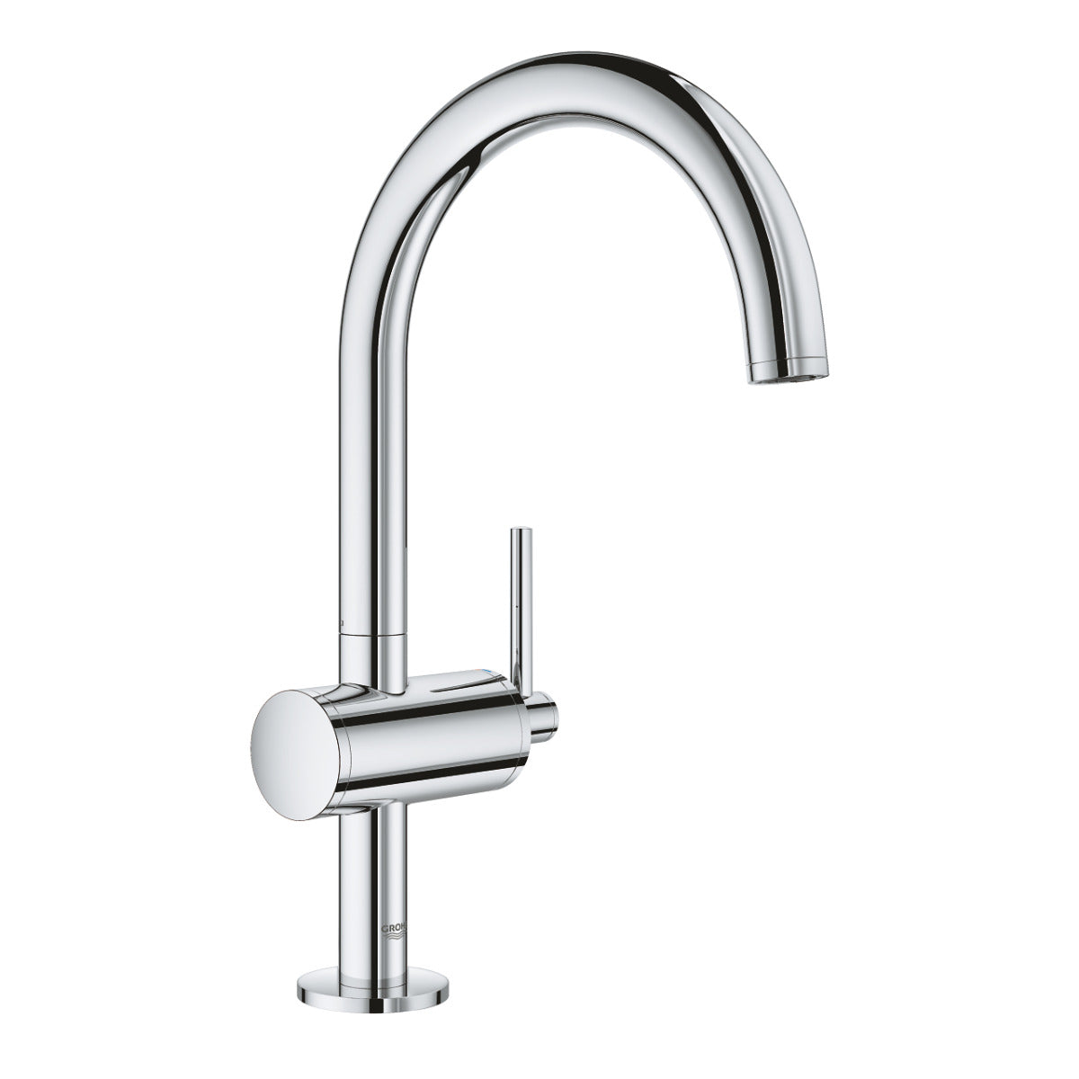 Baterie lavoar Grohe Atrio L, pipa inalta, monocomanda, ventil click-clack, crom - 32042003