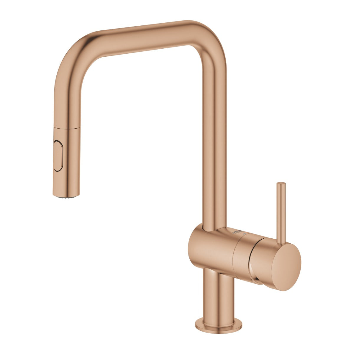 Baterie de bucatarie Grohe Minta , 3/8'', monocomanda, dus extractabil, pivotanta, brushed warm sunset - 32322DL2