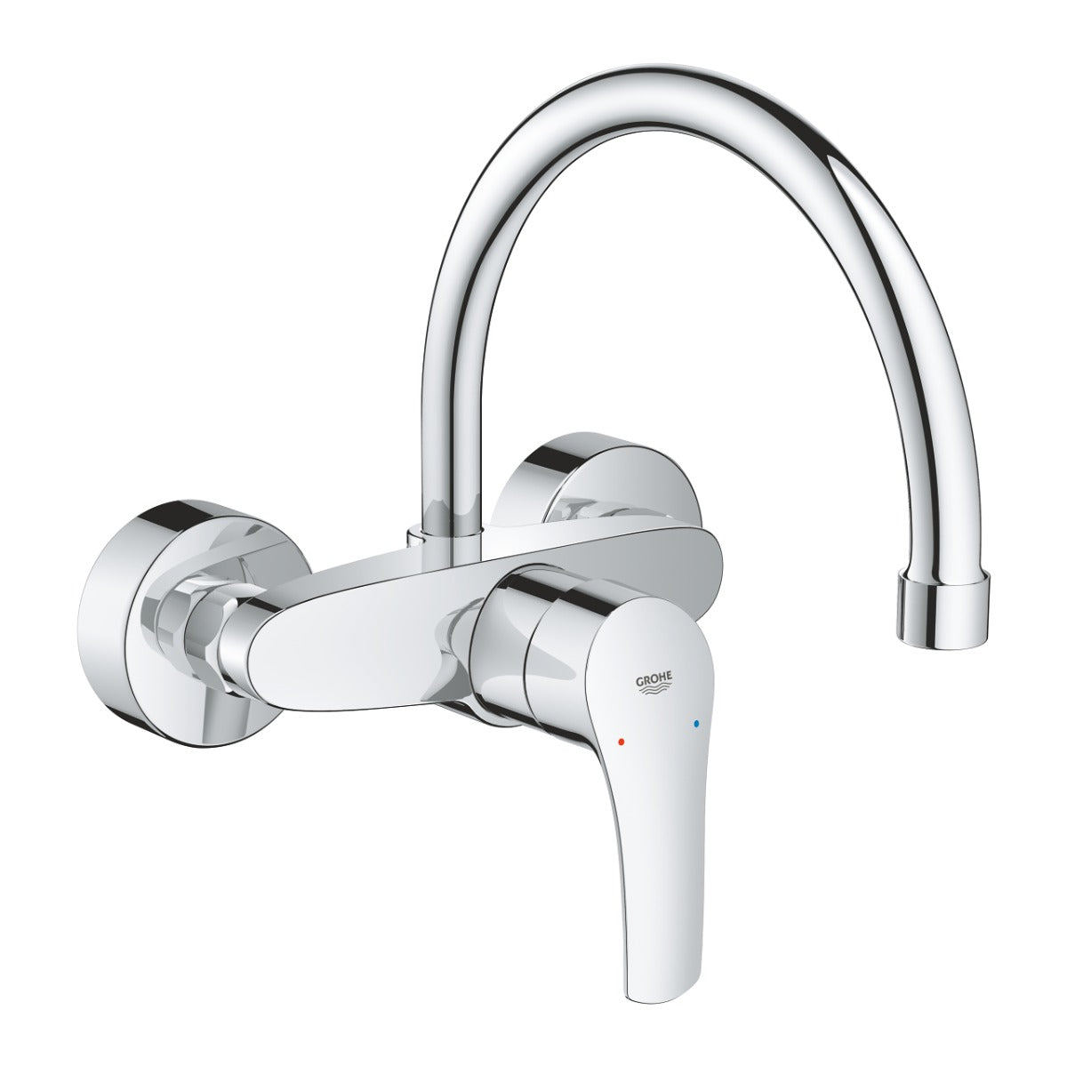 Baterie bucatarie montare pe perete Grohe Eurosmart New 2022,cartus ceramic, crom-32482003