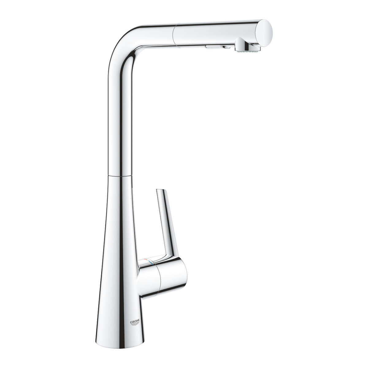 Baterie bucatarie Grohe Zedra, dus, furtune flexible,crom- 32553002