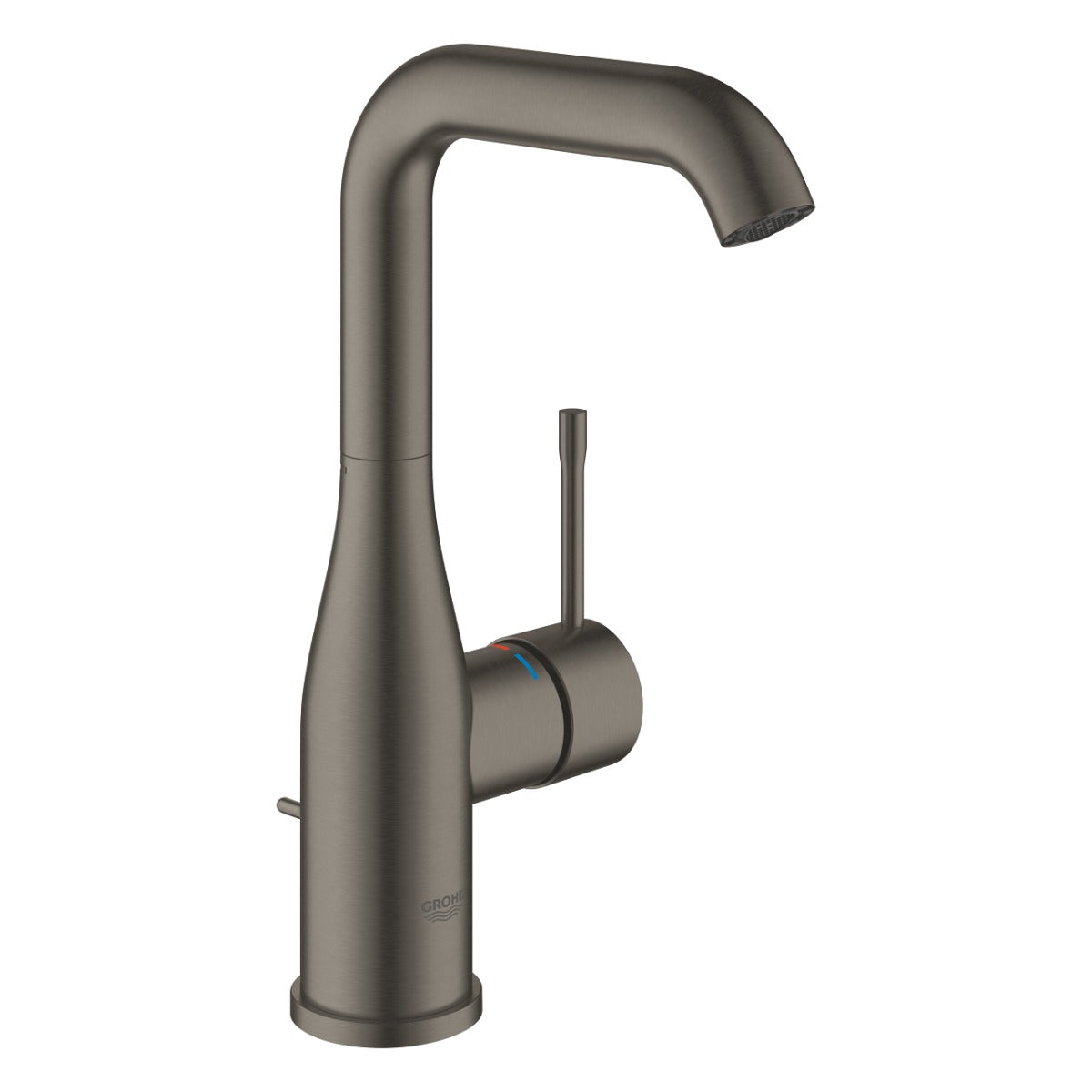 Baterie lavoar Grohe Essence, monocomanda,1/2″  marimea L, set evacuare cu tija, brushed hard graphite - 32628AL1