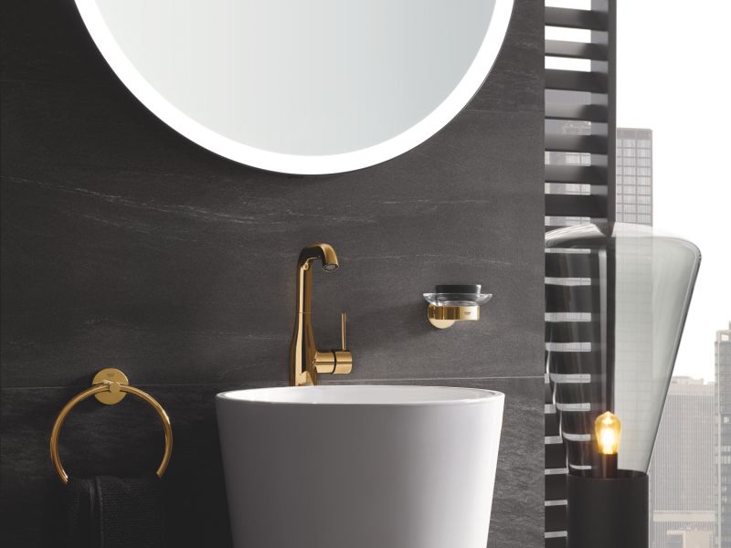Baterie lavoar Grohe Essence, 3/8'', marimea L, pivotanta,  cool sunrise - 32628GL1