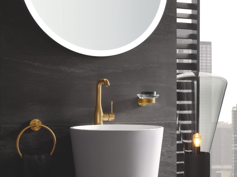 Baterie lavoar Grohe Essence,  3/8'', monocomanda, marimea L, brushed cool sunrise - 32628GN1