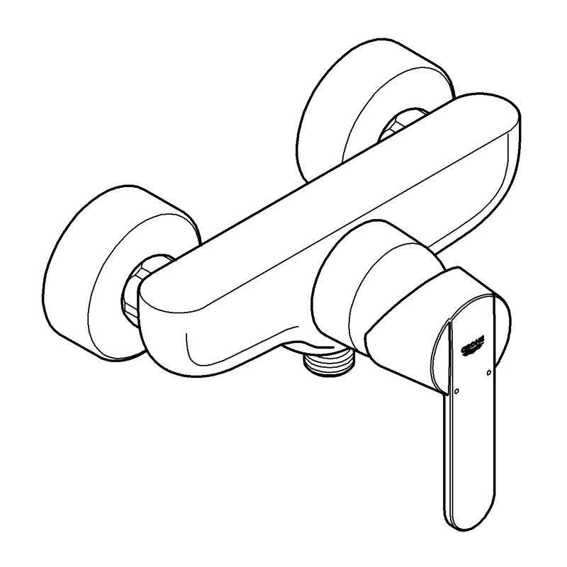 Baterie de dus Grohe Get, monocomanda, crom - 32888000