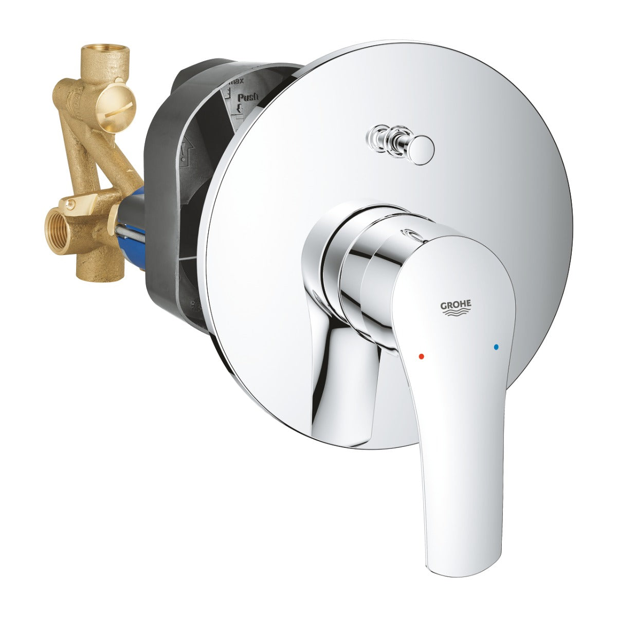 Baterie cada Grohe Eurosmart, incastrata, diverter, 2 iesiri, cartus ceramic, monocomanda, crom - 33305003