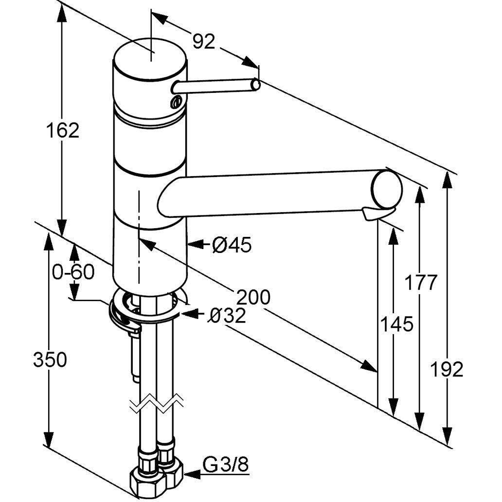 Baterie bucatarie Kludi Scope XL, DN 10, crom - 339300575