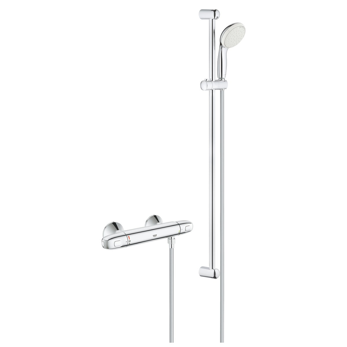 Baterie cabina dus Grohe Grohtherm 1000, bara 900mm, set dus inclus, crom-34256004