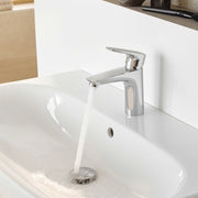 Baterie lavoar Kludi Pure & Solid, cu ventil metalic, monocomanda, crom - 343820575