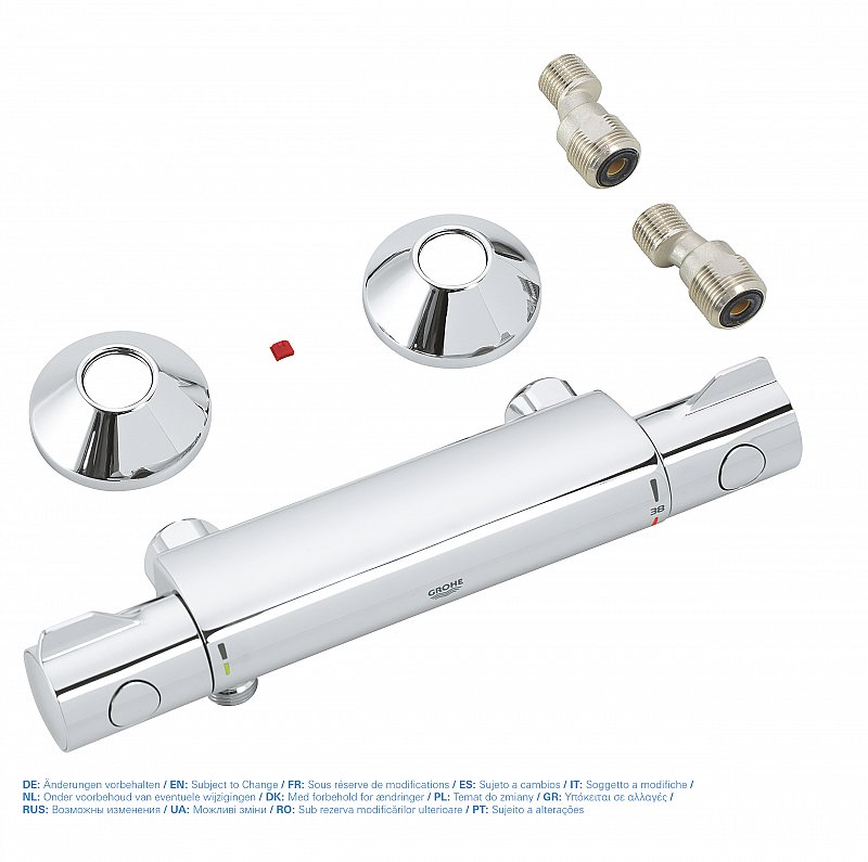Baterie cabina dus,termostat Grohtherm 800,crom,fara set dus-34558000
