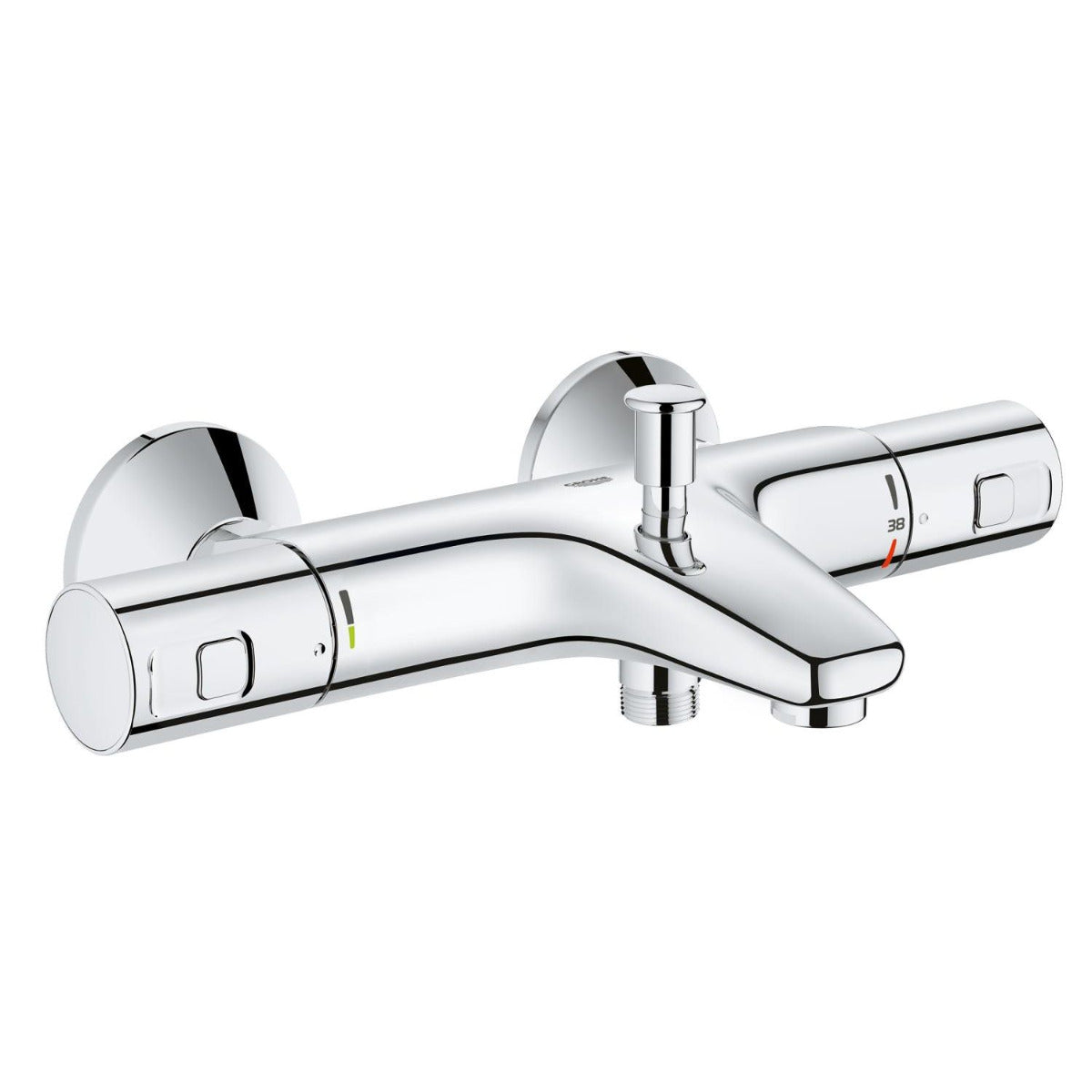 Baterie cada cu termostat Grohe Precision Start, diverter, protectie reflux, filtru impuritati, garnitura ceramica, crom-34598000
