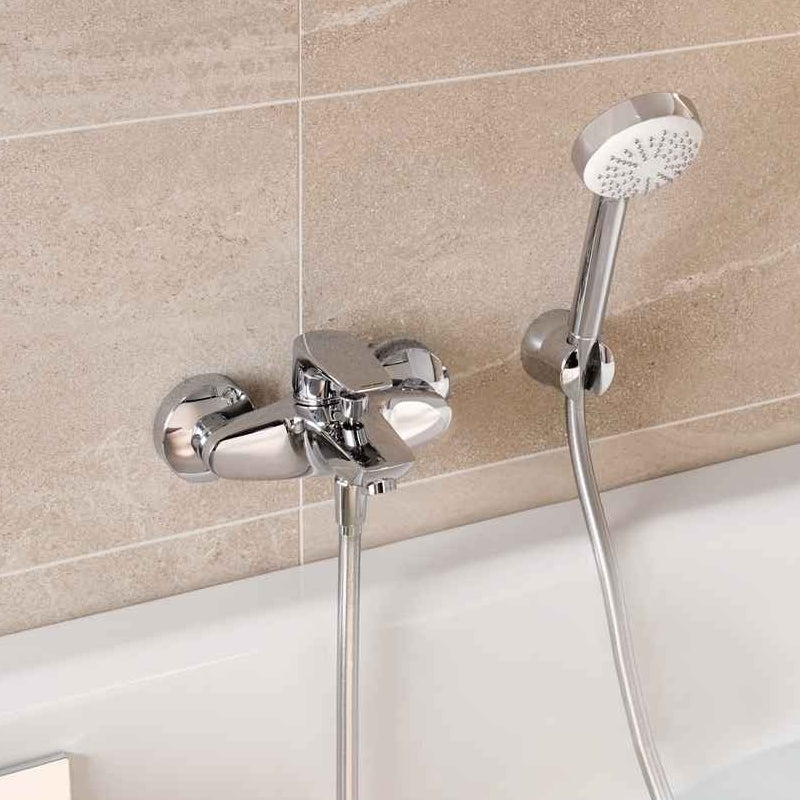 Baterie cada dus Kludi Pure & Solid, monocomanda, fara set dus, crom - 346810575