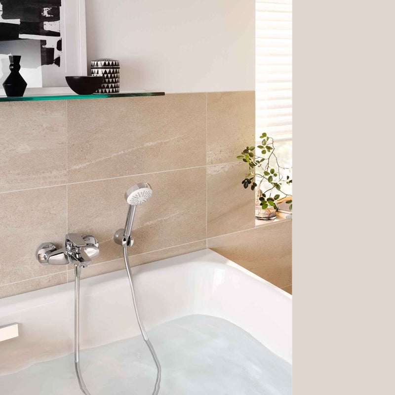 Baterie cada dus Kludi Pure & Solid, monocomanda, fara set dus, crom - 346810575