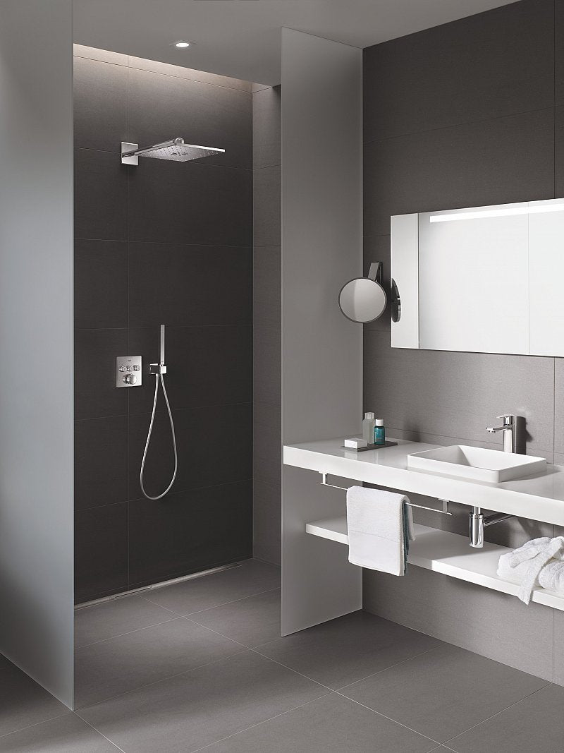 Sistem dus Grohe Grohterm Smartcontrol, termostatic, incastrat, Rainshower 310 SmartActive Cube, 2 jeturi, set dus Euphoria Cube stick, crom, 34706000