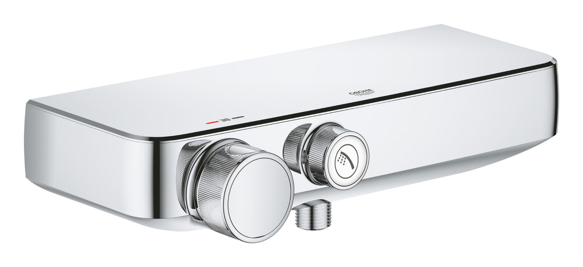 Baterie cabina dus cu termostat Grohe Grohtherm SmartControl, butoane push, CoolTouch, EasyTray, crom -34719000