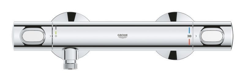 Coloana dus Grohe Vitalio palarie patrata 25 cm, baterie cabina dus termostat Precision Flow (26698000 ,34840000)