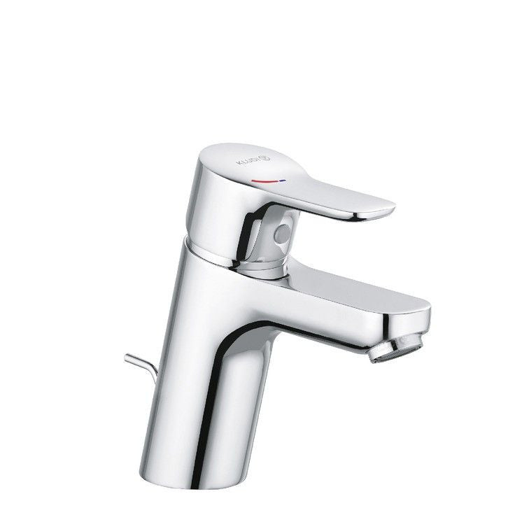 Baterie lavoar Kludi Pure&Easy 70 EcoPlus, monocomanda, cu ventil metalic pop-up, crom - 372890565