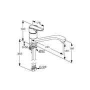 Baterie de bucatarie Kludi D-Vise monocomanda, pipa mobila, crom - 379550590