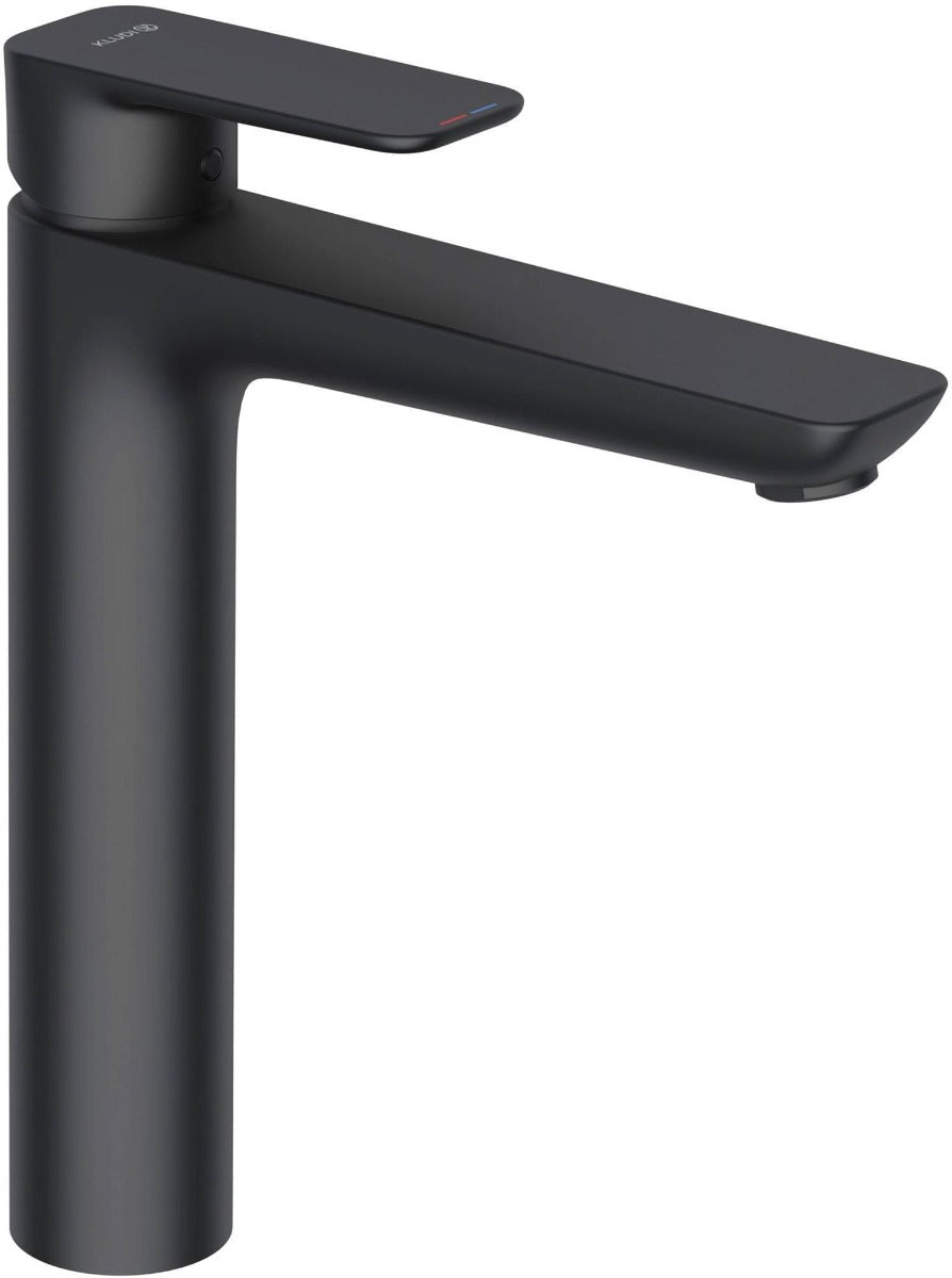Baterie lavoar Kludi Pure & Style, corp inalt 215 mm, fara ventil, negru mat - 402963975