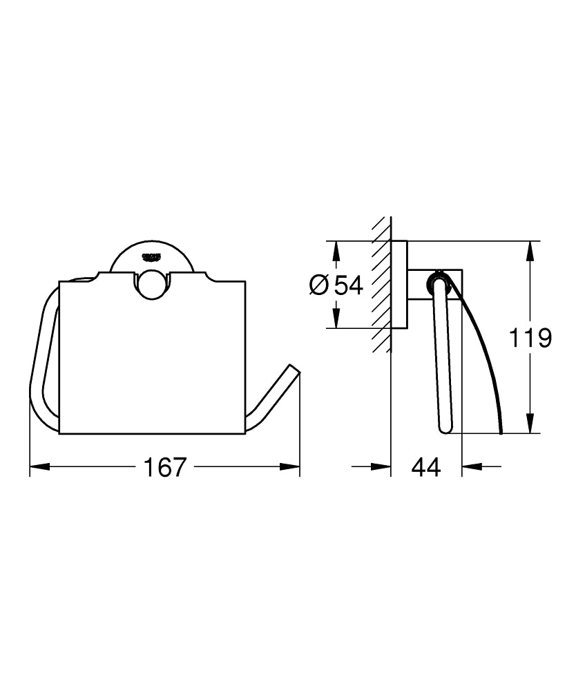Suport hartie igienica Grohe Essentials, warm sunset - 40367DA1