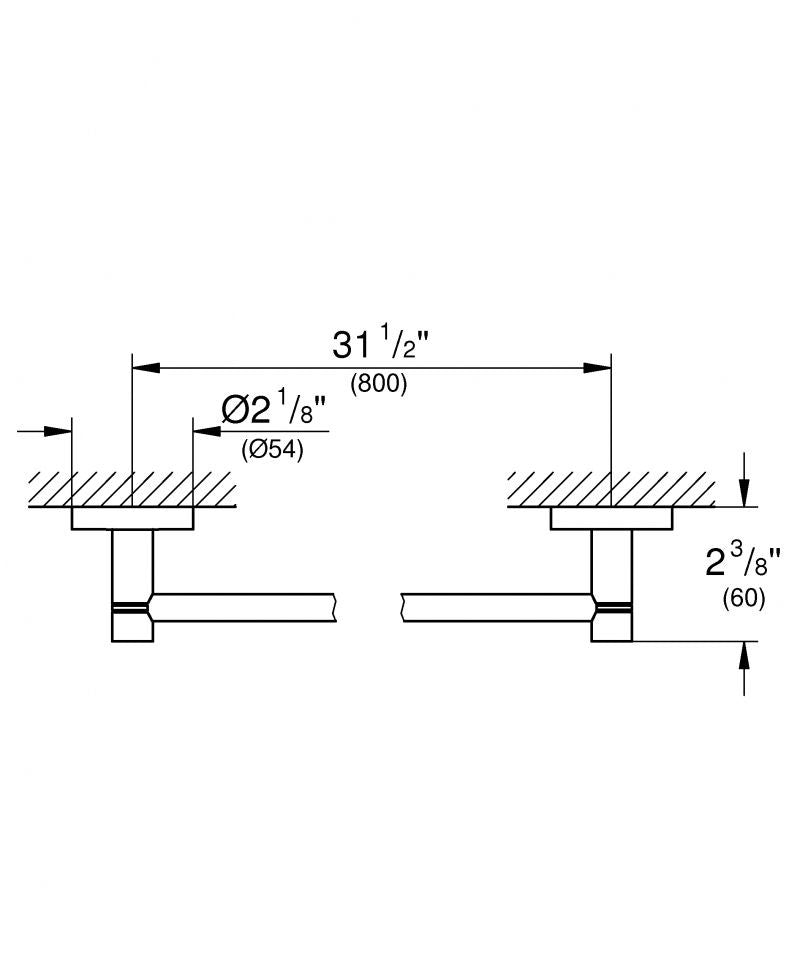 Suport pentru prosop Grohe Essentials,  800 mm, crom - 40386001