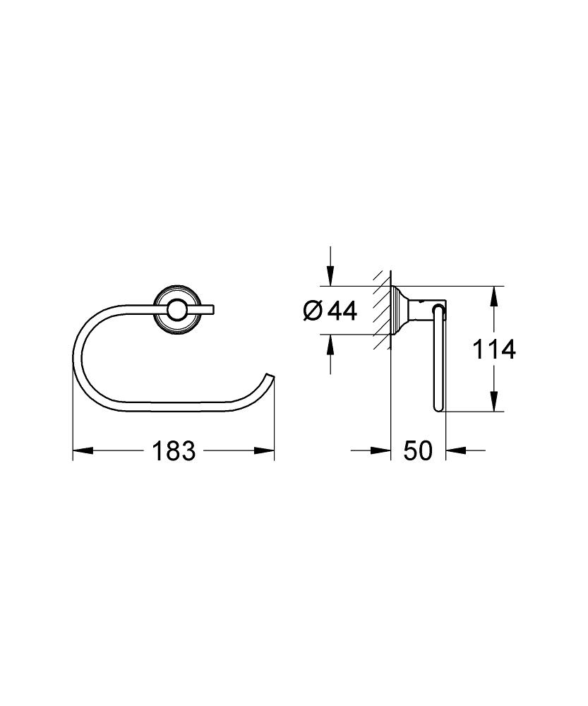 Suport hartie igienica Grohe Essentials Authentic-40657001