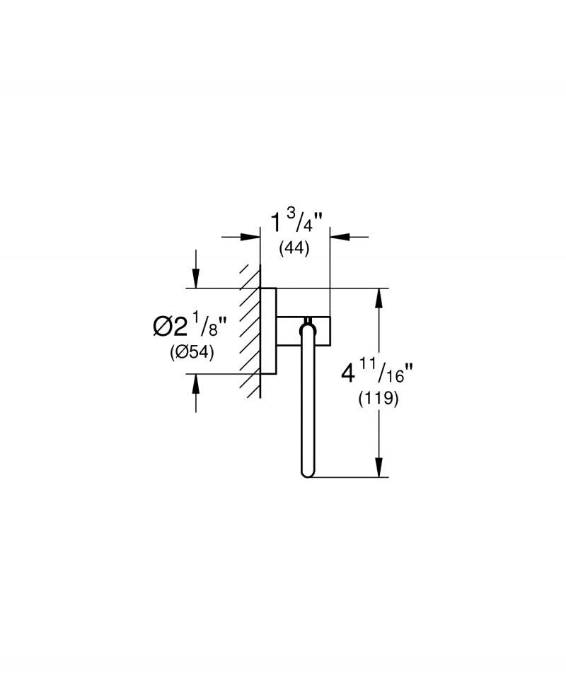 Suport hartie igienica Grohe Essentials, cool sunrise - 40689GL1