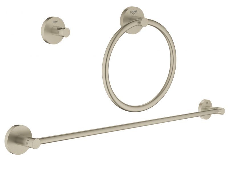 Set accesorii baie Grohe Essentials City, 3 piese, nickel - 40821EN1