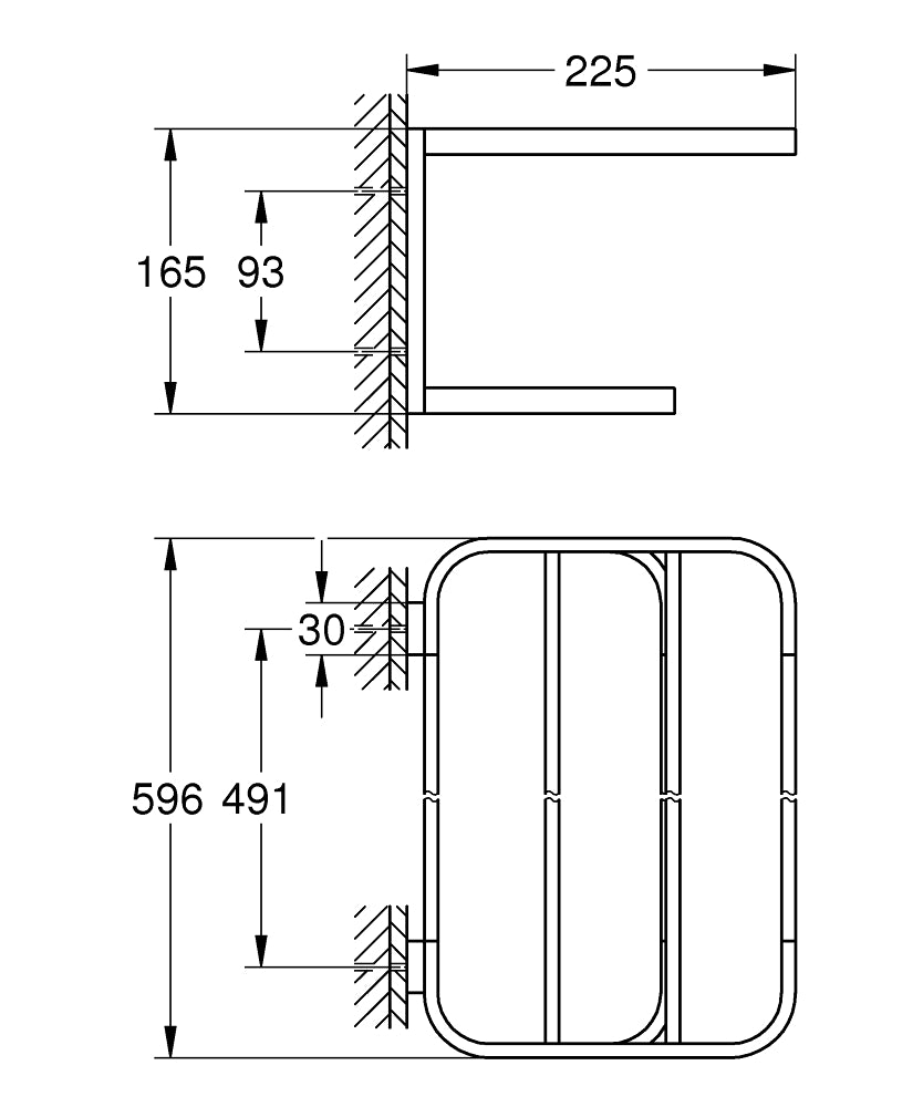 Suport prosop Grohe Selection,multiplu, brushed hard graphite - 41066AL0