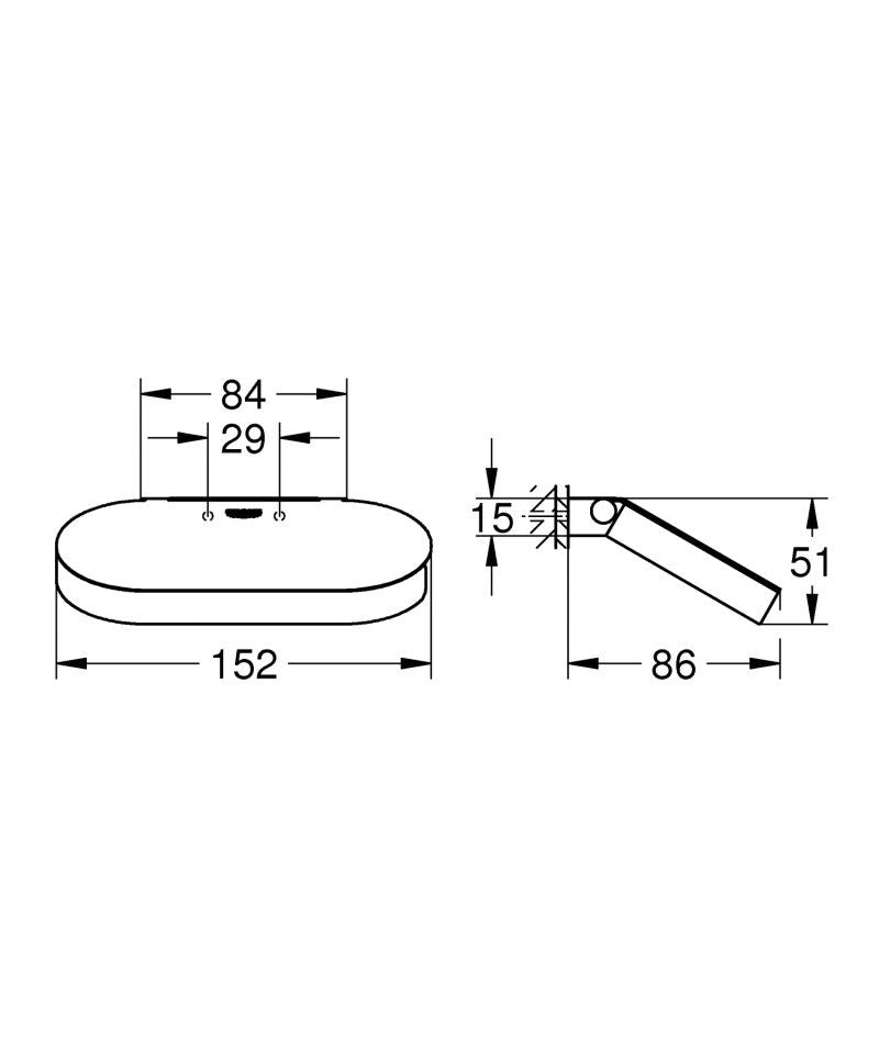 Suport hartie igienica Grohe Selection, montare pe perete, lucios, cool sunrise - 41069GL0