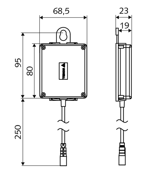 Suport baterii universal 6 V, negru - 015570