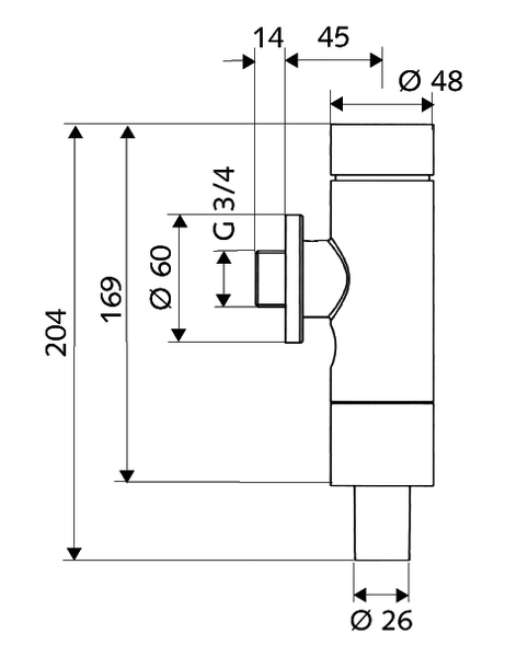 Robinet spălare WC SCHELL SCHELLOMAT Basic, DN 20, crom - 022470