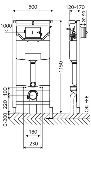 Rezervor WC SCHELL MONTUS, rosu - 030560