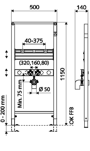 Modul montaj lavoar SCHELL MONTUS, rosu - 030740