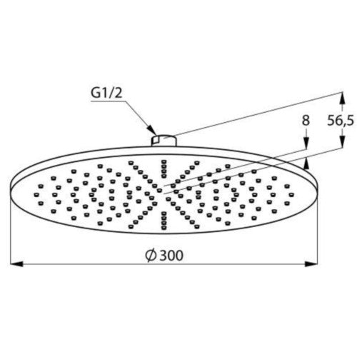 Dus fix Kludi A-QA slim, 300 mm - 6433005-00