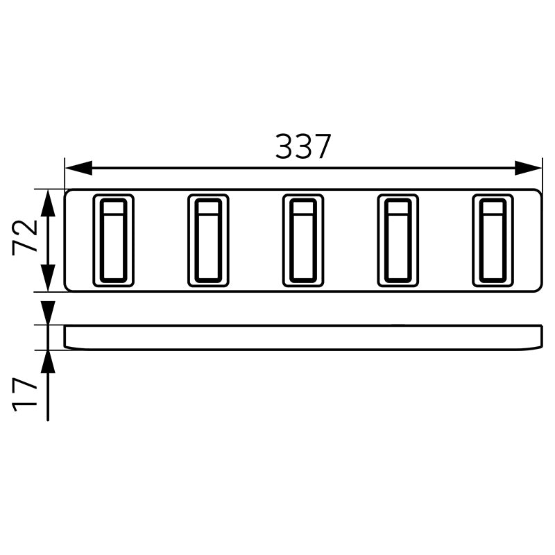 Cuier cu 5 agatatori Ferro, Emotion, alb - crom - 65543.4