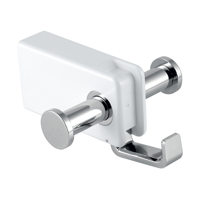 Cuier cu 3 agatori Ferro, Emotion, alb - crom - 65556.4