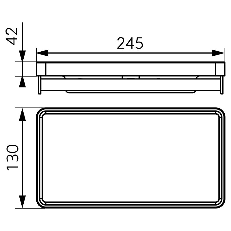 Etajera cu bara portprosop Ferro Emotion, alb/crom - 65582.1