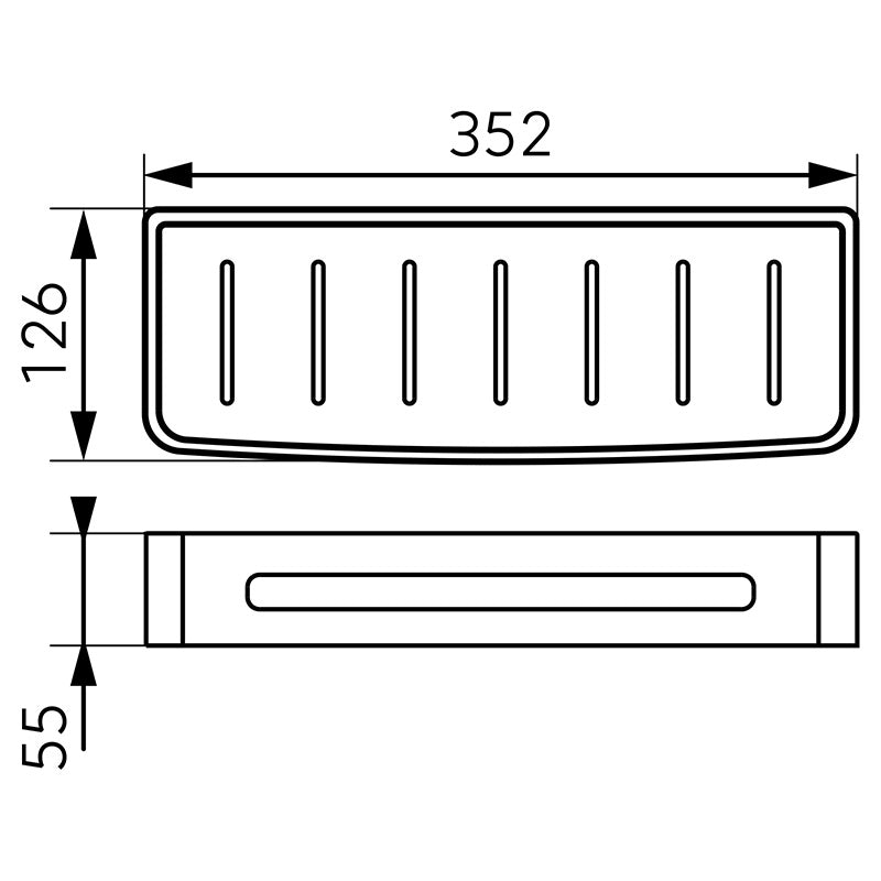 Etajera mare de dus, Ferro, Emotion, alb/crom - 65585.4
