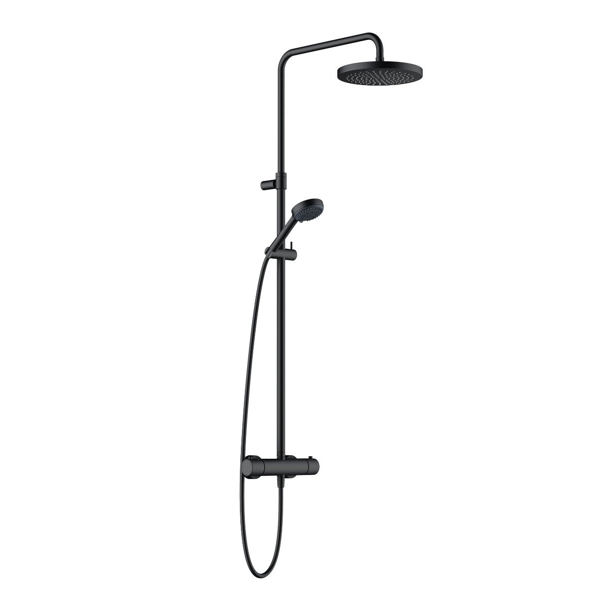 Coloana dus Kludi Logo THM Dual Shower System termostatic, negru mat - 6808239-00