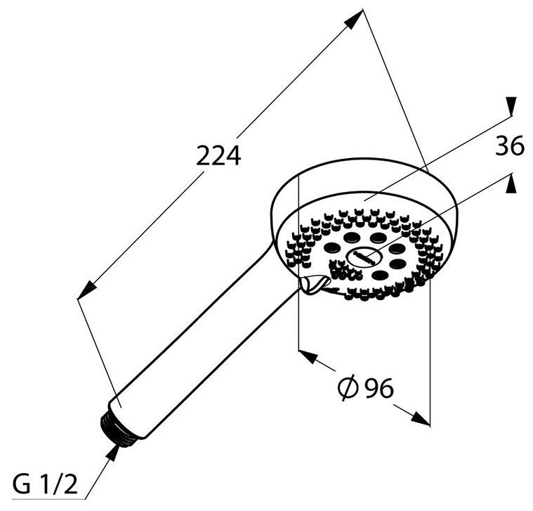 Para de dus Kludi Logo 3S, crom - 6830005-00